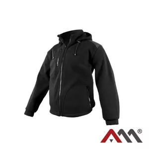 Fleece Jacket Art.Master 1439550 Black XXL with Reinforcing Elements and Hood