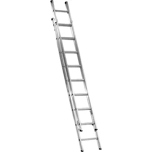 Alumīnija kāpnes BESK 2x11 pakāpieni, salokāma locīšanas konstrukcija, sieniņas biezums 1.4 mm