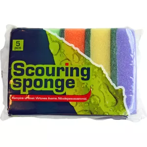 Household cleaning sponge Toke 4390159 — pack of 5 multi-purpose sponges