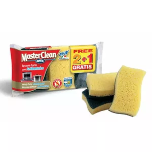 Tīrīšanas sūklis MasterClean Antibacterial — 3 gab. komplekts daudzvirsmu mājas tīrīšanai