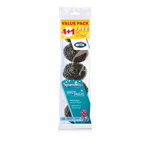 Stainless-steel scouring pads set Splendelli 4+1 pcs 18 – metal cleaning sponges