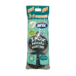 Metal scrub sponges Arix 90055439 — pack of 2+1 pieces for heavy-duty cleaning