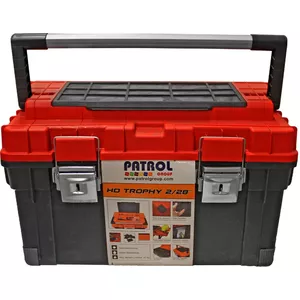 Portable metal tool box PATROL Trophy 2 5502335 — compact size, red