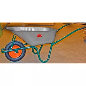 Тачка BESK 9012888 — ёмкость 100 л, усиленная конструкция, одноколёсная садовая тачка