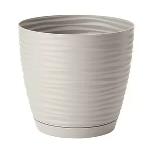 Flower pot FORM_PLASTIC model 4347622 Sahara 15 cm grey with saucer