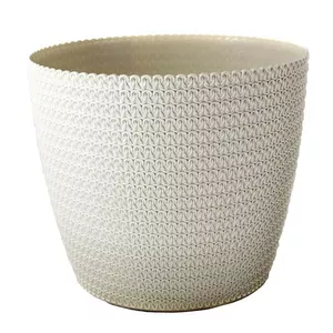Flower pot LAMELA Magnolia Jersey 190×160 mm, cream