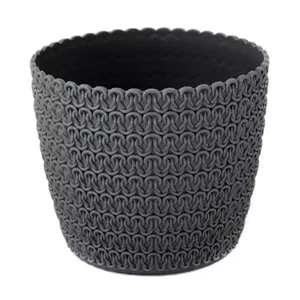 Flower pot LAMELA Magnolija Jersey 160×140 mm, anthracite