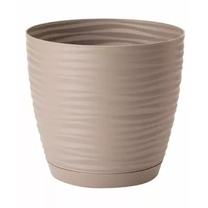 Горшок для растений FORM_PLASTIC SAHARA с поддоном 23 см, тёмно-коричневый