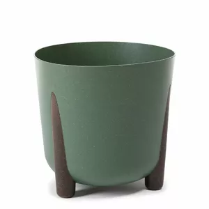 Flower pot LAMELA Frida Eco 300 mm, 12.4 L, Green