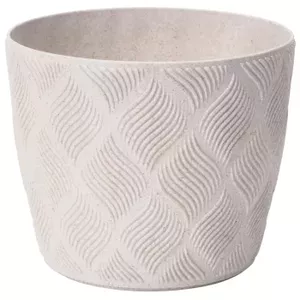 Flower pot Flow Petit Eco — 13 cm, white, lightweight plastic