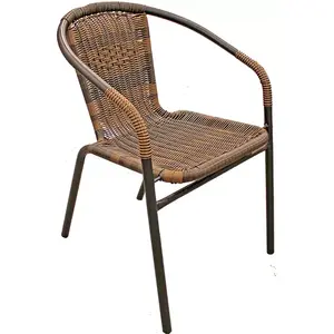 Стул BESK 9055137 металлический плетёный 55×56×75 см коричневый