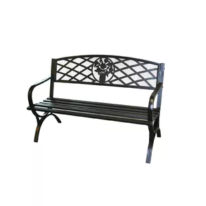 Āra metāla sols BESK 127×60×85 cm — metāla sēdvieta dārzam un terasei