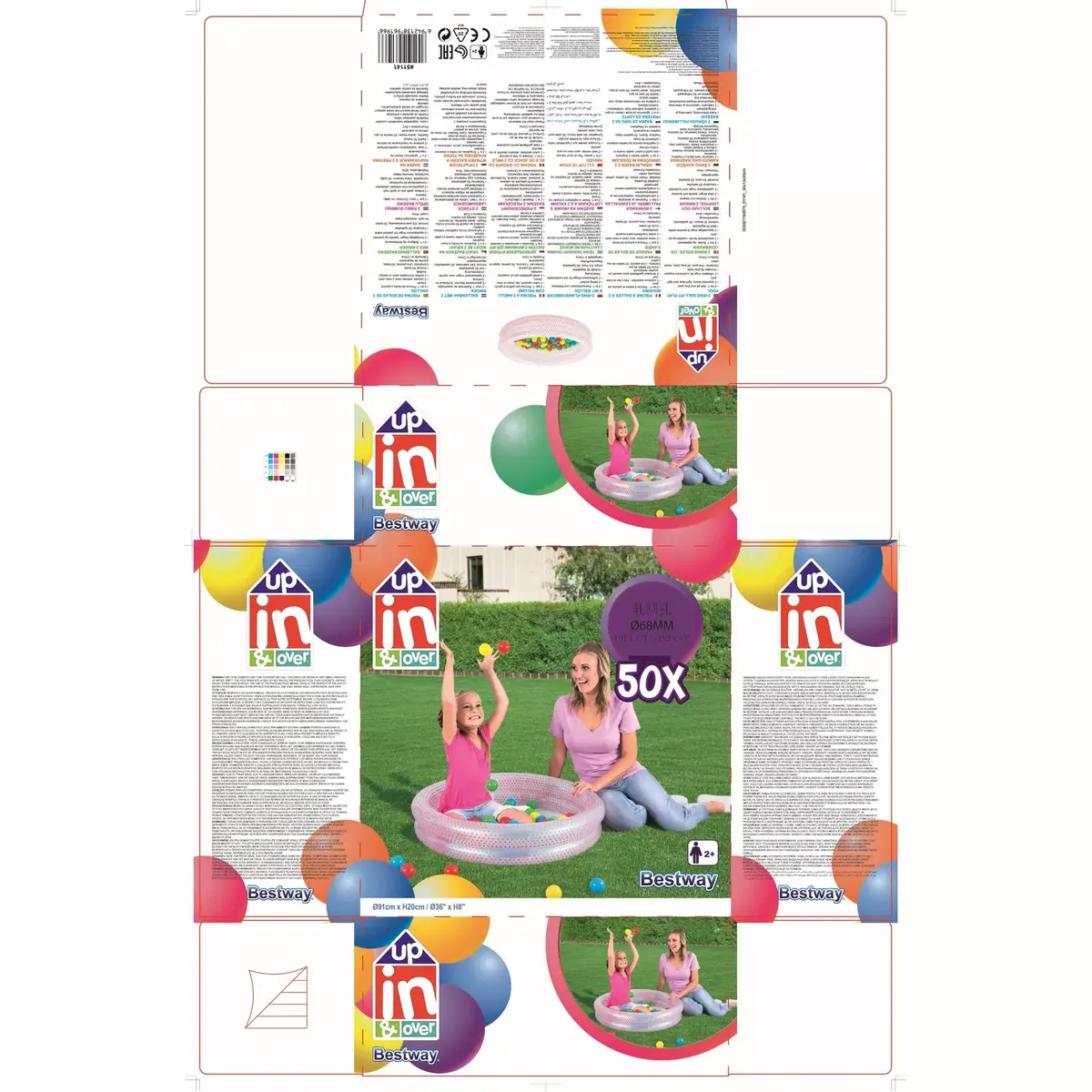Bestway 51141 Ball Pit with 50 Balls Photo 17