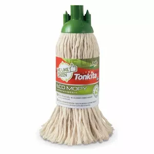 Refillable Cotton Mop Head Tonkita we like green 220 g – 100% cotton replacement for household mops