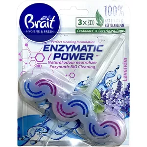 Таблетка для унитаза Brait Enzymatic Lavender 45 г — энзимный освежитель