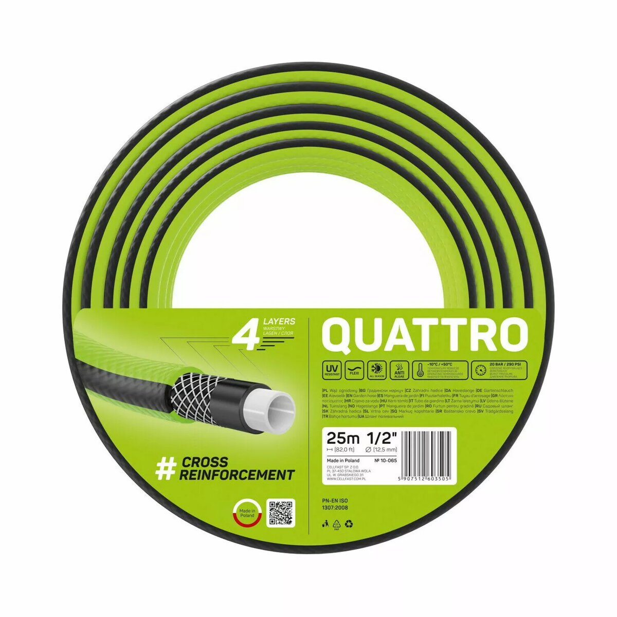 Laistīšanas šļūtene Quattro 1/2" 25 m