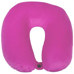 Travel pillow BESK 9067055 — ergonomic neck support, compact, inflatable and foam hybrid