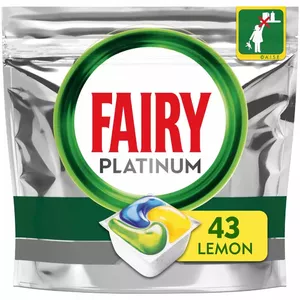 Капсулы Fairy Platinum средство для мытья посуды. Лимон 43гб