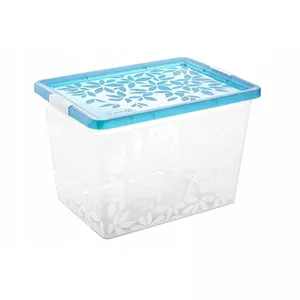 Storage box Branq Jasmine 22 L with lid, plastic container for home and office storage