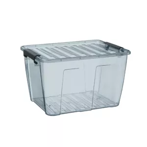 Storage box NHG 15L grey with lid – plastic container for home and office storage