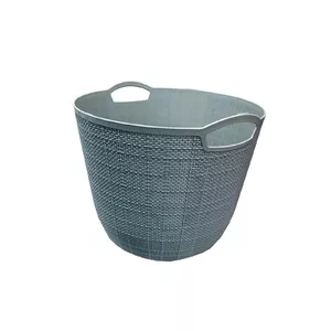 Storage basket BESK 33×26 cm round plastic blue, model 9088982