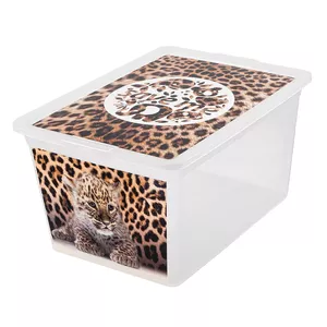 Storage box Branq X box deco Pantera 30L — plastic organizer for home and office, 30 litres