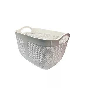 Storage container BESK Olivia 35×25×21 cm plastic white – stackable, lightweight