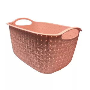 Storage basket BESK Village plastic 31×23×18 cm, pink