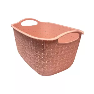 Storage container BESK Groziņš Village 37×27×22 cm pink plastic box