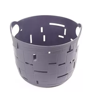 Storage container BESK Groziņš City 29×29×24 cm black plastic