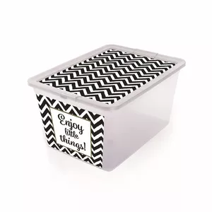 Storage box Branq 30L X box Zigzags – 30 litres, stackable plastic container