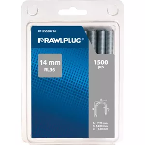RAWLPLUG RL36 Metal Staples for Cable Fastening, 1500 pieces