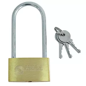 Навесной замок MEGA 5030702 латунный 40 мм с 3 ключами