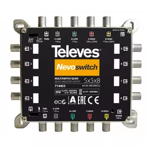 Satelīta multiswitch Televes 714403 5 ieejas 13 izejas