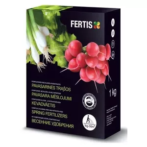 Удобрение FERTIS Mēslojums pavasaris 1 кг — гранулированное весеннее удобрение для сада и газона