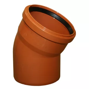 PVC bend InstalPlast 110x30, plumbing elbow for 110 mm pipe, 30° angle