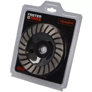 Dimanta slīpēšanas disks Faster Tools 125 mm Turbo — 125 mm turbo disks slīpēšanai un griešanai