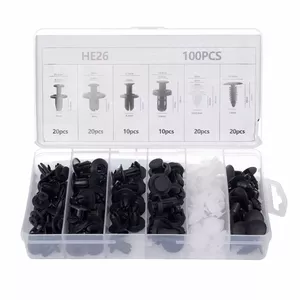 Fastening set Kraft&Dele 7004822 — 100 pieces, 6 types of automotive fasteners