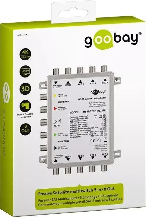 Satelītu multiswitch Goobay 67178 Photo 2