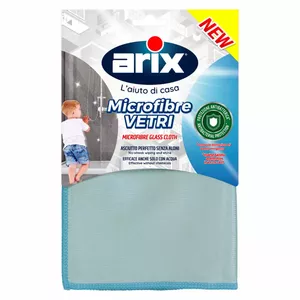 Microfiber window cloth Arix 90284884 antibacterial, 1 pc, reusable