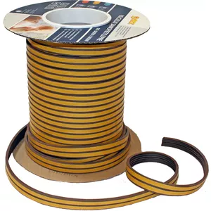 Sanok double E profile blanking rubber, brown, 2 × 75 m rolls
