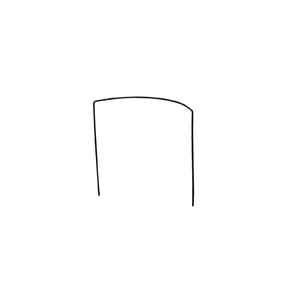 Flower support BESK 2-legs 35×39×12 cm green – plant stake frame for pots and garden