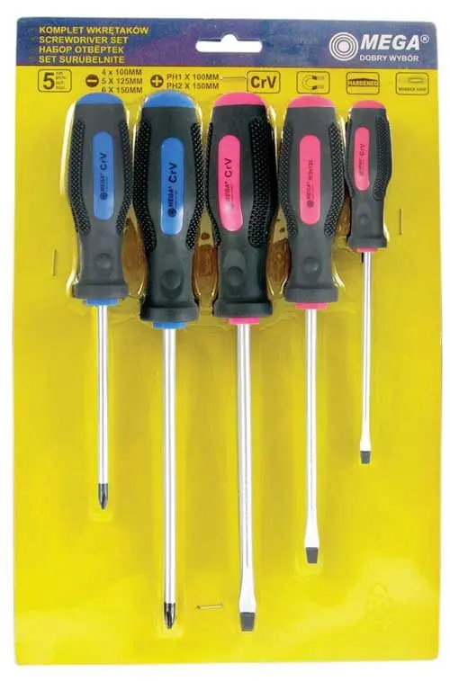 Screwdriver set MEGA 5100511 — 5 pcs Photo 2