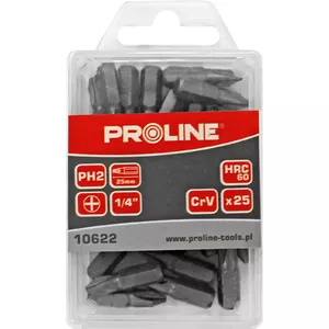 Screwdriver Bits Proline PH2 x 25 mm 1/4" (25 pcs) – set of Phillips bits