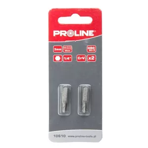 Socket 1/4" 25 mm Proline 5106100, 3 mm drive, pack of 2
