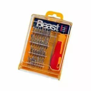 Mini screwdriver set Beast 8025139 with 30 pieces and interchangeable bits, compact handheld tool