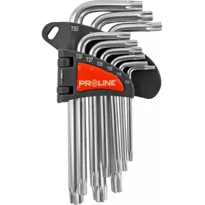 Torx Key Set Proline 5483393 T10–T50, 9 pieces, hex shank