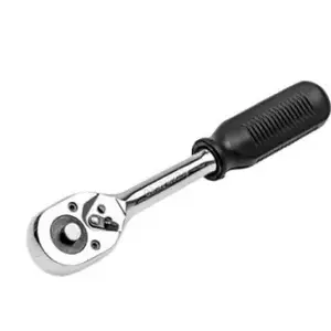 Reversible 1/4" Ratchet Wrench Faster Tools CrV Rubber Handle 45 Teeth