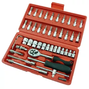 Socket and Bit Set Beast 8029151, 1/4" drive, 46 pcs, sockets 4–14 mm