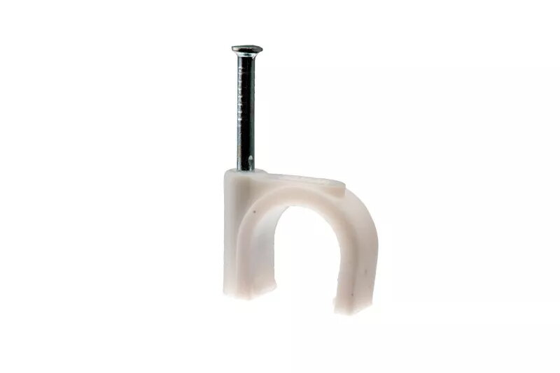 Kabeļklipsis 3 mm, balts, 100 gab